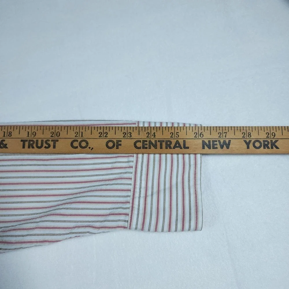 Banana‎ Republic Men Striped Long Sleeve Button Down Shirt Organic Cotton Size L